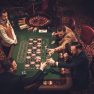 Upper class friends gambling in a casino Upper class friends gambling in a casino